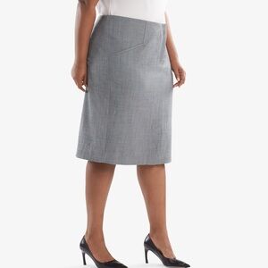 MM Lafleur The Surrey Gray Pencil Skirt Size 12
